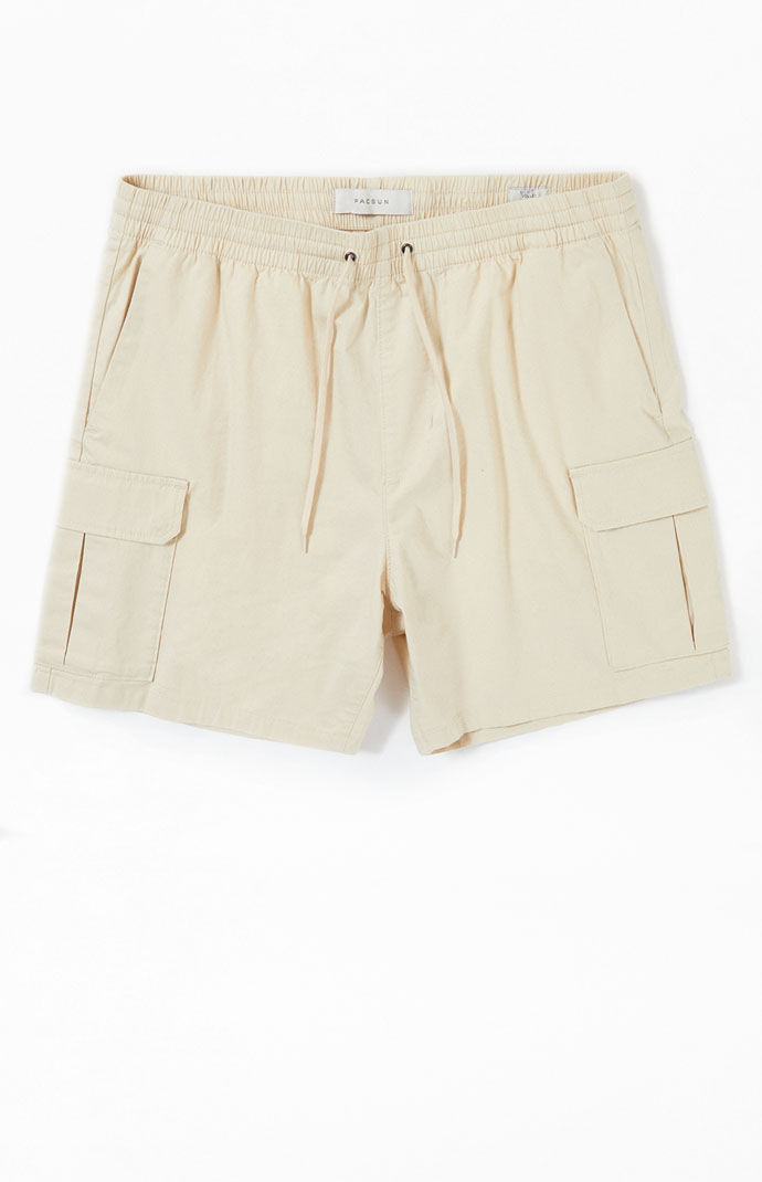 Cream shorts mens top