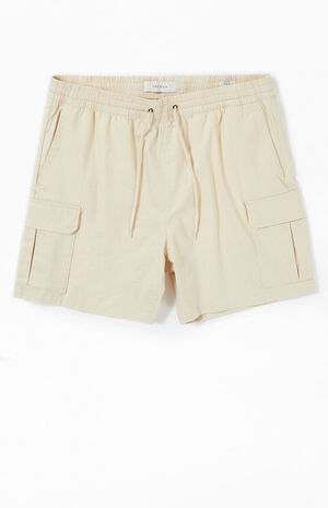 Cream Cargo Shorts image number 1