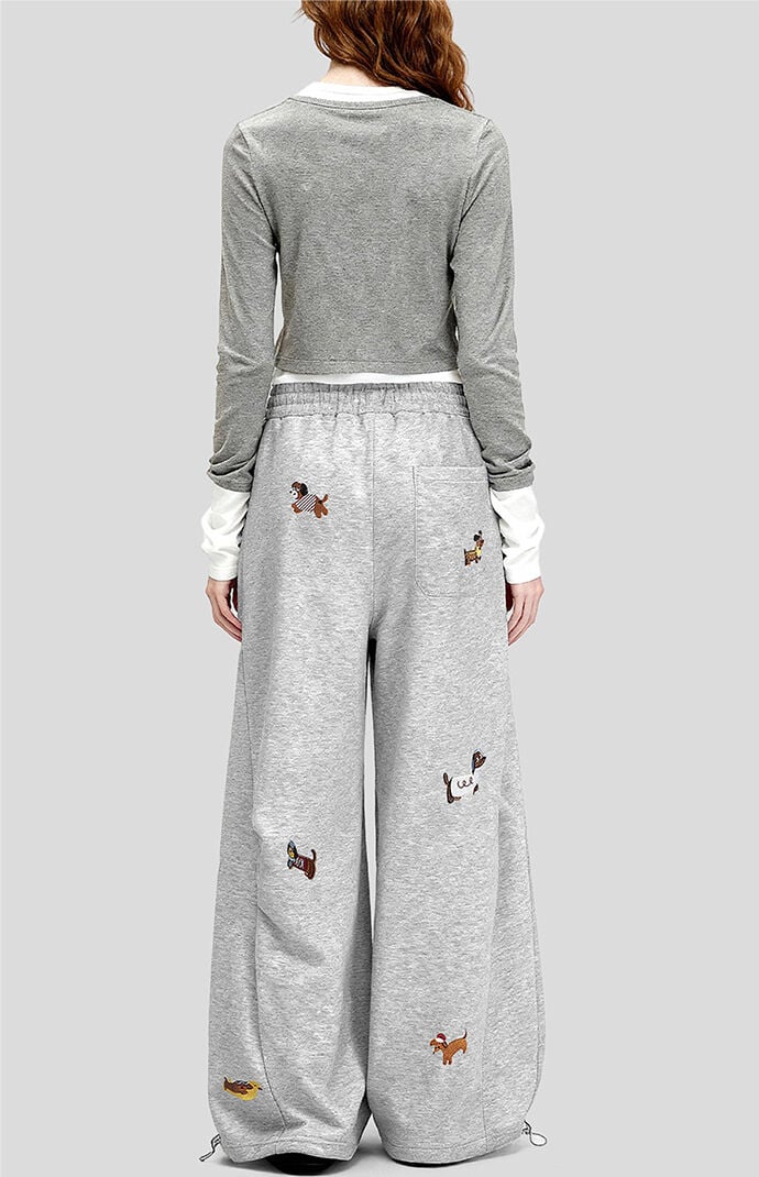 Aelfric Eden Embroidered Dog Barrel Sweatpants