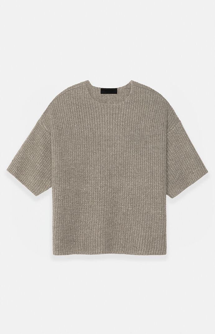 Fear of God Essentials Heather Grey Heavy Waffle Knit Short