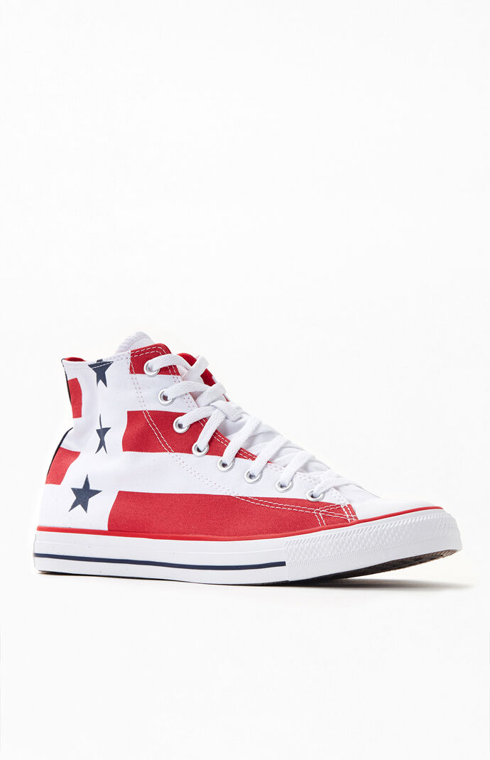stars and stripes converse high tops