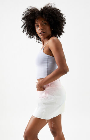 Pastel Ultra High Waisted Denim Mini Skirt image number 3