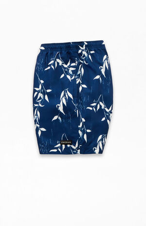 Blue Leaf 6.5" Swim Trunks image number 3