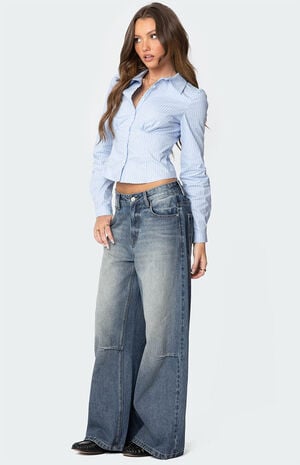 Tailored Pinstripe Button Up Shirt image number 5