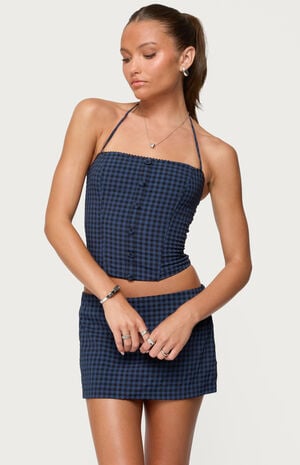 Winsley Gingham Halter Corset image number 1