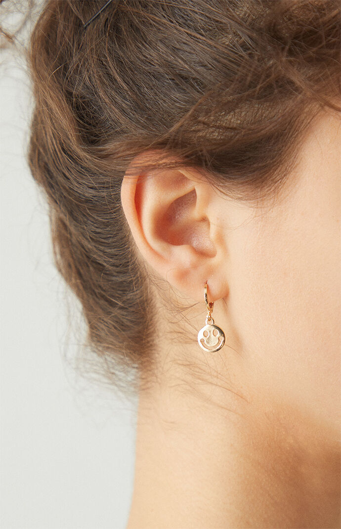 6 Pack Smiley Earrings