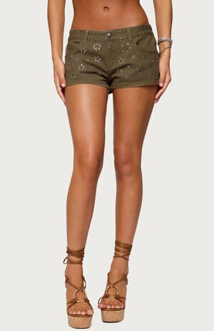 Eartha Studded Micro Shorts image number 1