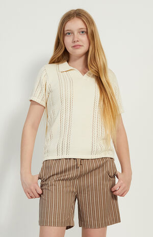 Open Knit Polo Shirt image number 3