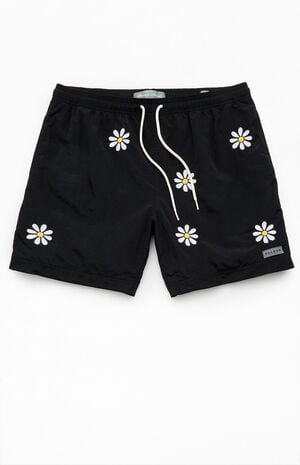 Daisy Embroidered 6.5" Swim Trunks image number 1