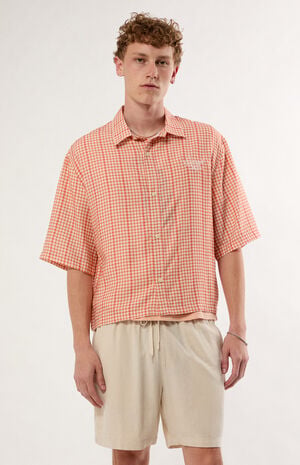 Carmel Plaid Short Sleeve Button Down Shirt image number 1