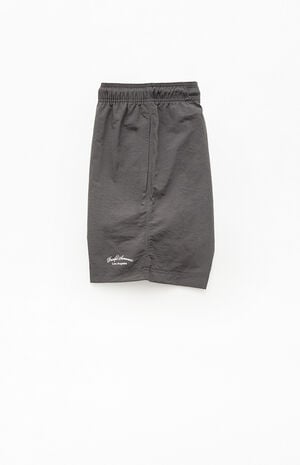 Gray Collegiate Solid 7" Swim Trunks image number 3