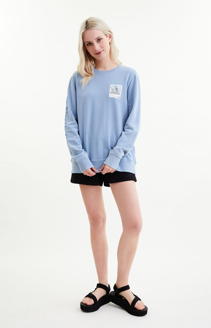 light blue crew neck sweater women's
