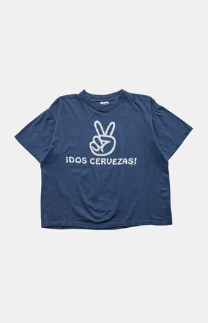 '90s Dos Cervezas Cropped T-Shirt image number 1