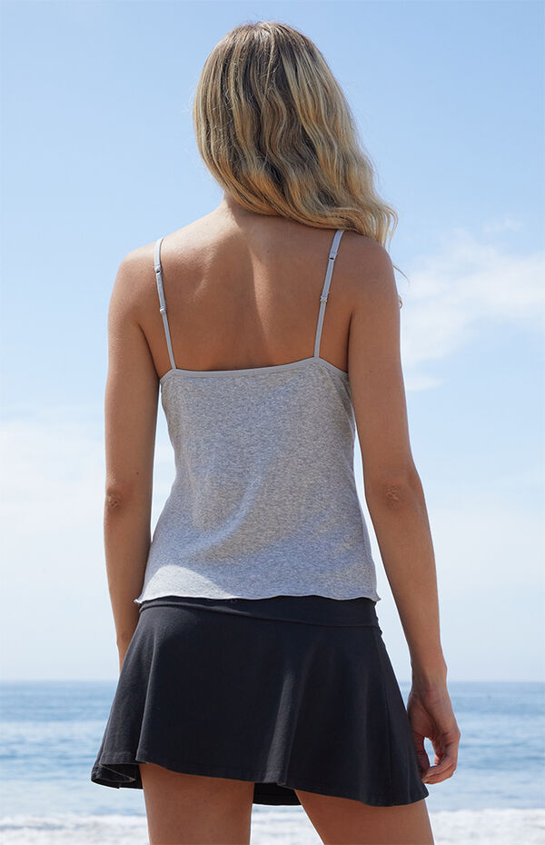 John Galt Light Gray Beyonca Cropped Tank Top
