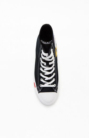 Converse Black Chuck Taylor All Star Multi Logo High Top Shoes Pacsun