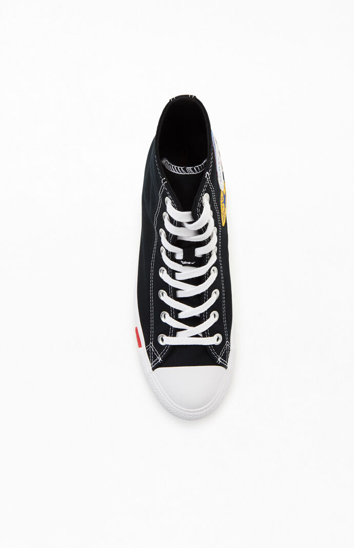 Black Chuck Taylor All Star Multi Logo High Top Shoes