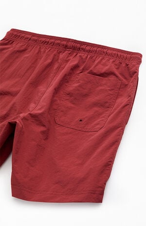 Brick Red Collegiate 6.5" Swim Trunks image number 4