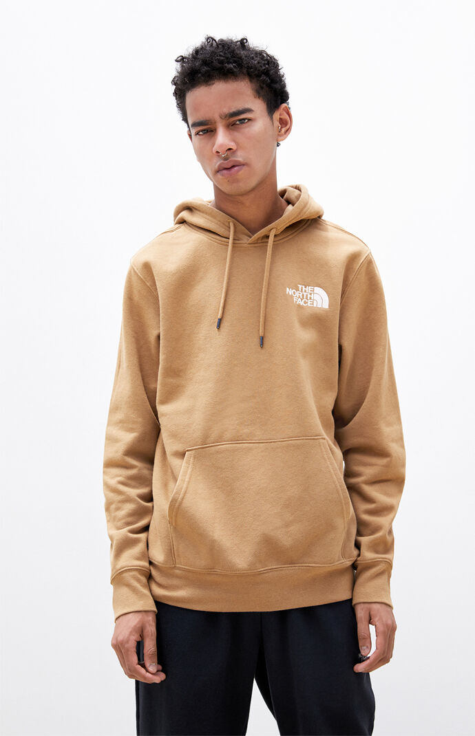 tan north face sweatshirt