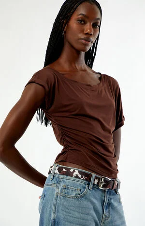 Allie Off-The-Shoulder Cinched Top image number 5