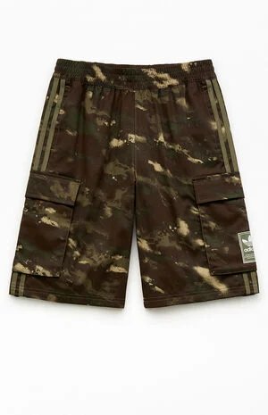 Kids Camo 3-Stripes Cargo Shorts image number 1