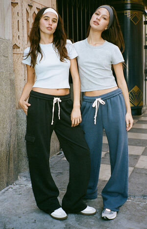 Black Anastasia Cargo Sweatpants image number 1