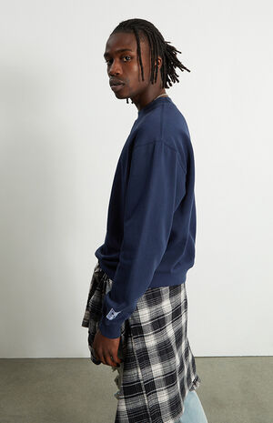 Navy Vintage Wash Crew Neck Sweatshirt image number 3