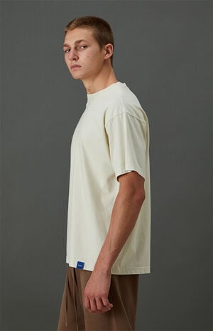 Off White Vintage Wash Heavyweight Oversized T-Shirt image number 3