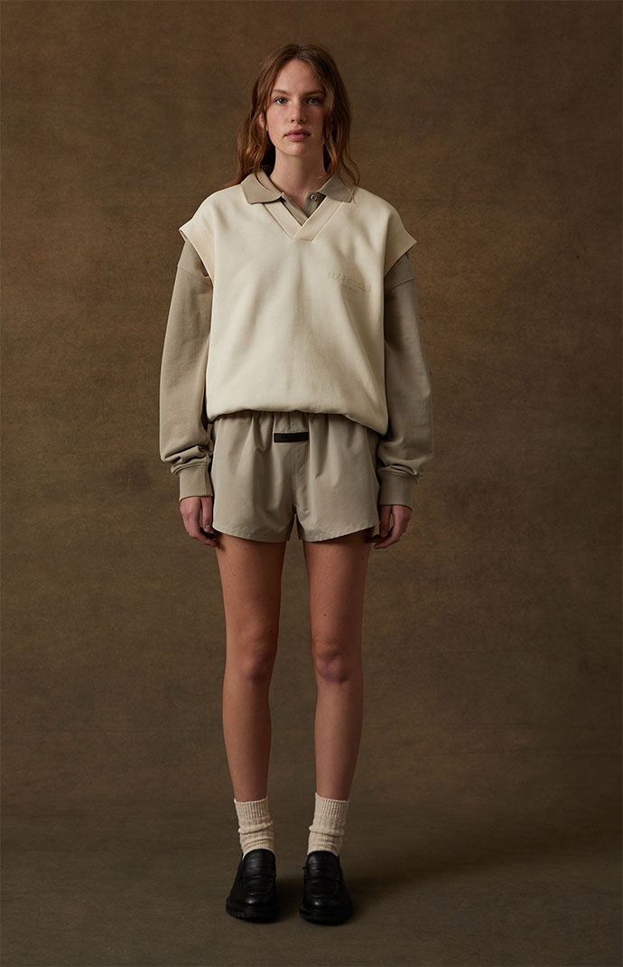 Fear of God Essentials Women's Egg Shell V-Neck Vest | PacSun