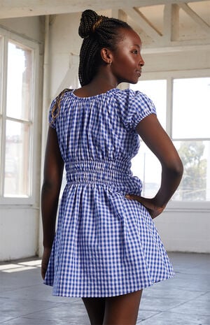 Gingham Cotton Mini Dress image number 4