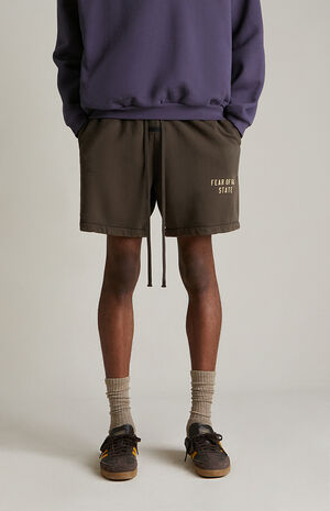 Brown Heavy Fleece Soccer Sweat Shorts image number 3