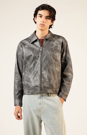 Faux Leather Oversized Jacket image number 1