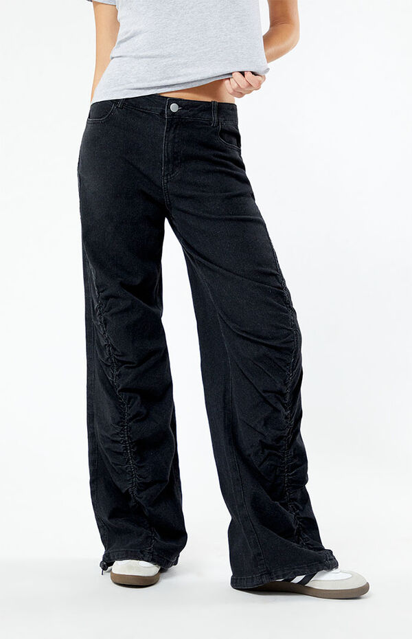 PacSun Stretch Black Wide Leg Jeans