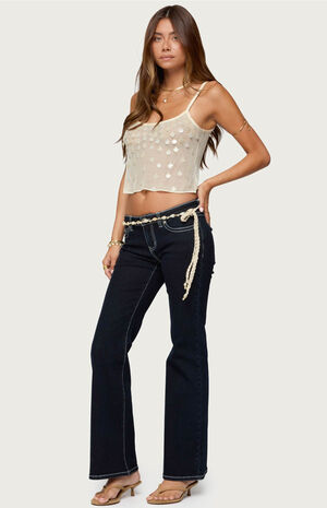 Onya Iridescent Sheer Knit Top image number 4