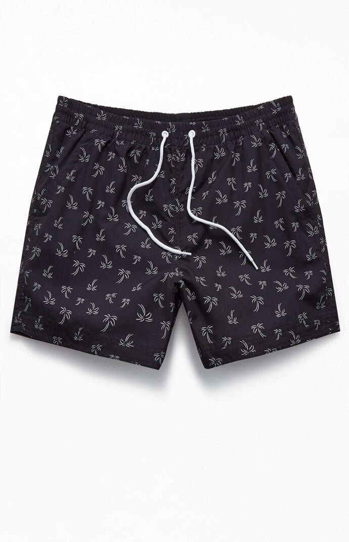 Palm Tree Print 15" Swim Trunks