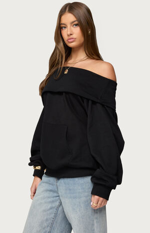 Ashlee Oversized Foldover Sweatshirt image number 2