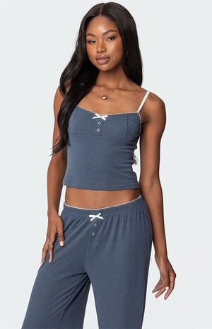 Kleo Pointelle Henley Tank Top image number 1