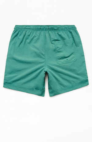Green Nylon Collegiate 6.5" Swim Trunks image number 2