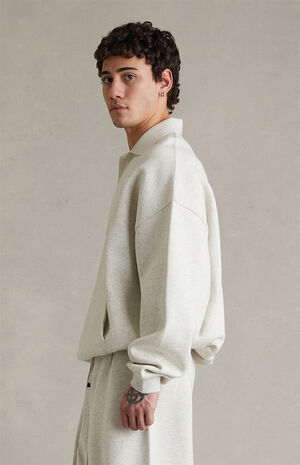 Oatmeal Heather Signature '90s Polo Sweatshirt image number 3