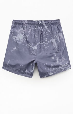 Gray Oil Dye 4.5" Swim Trunks image number 2