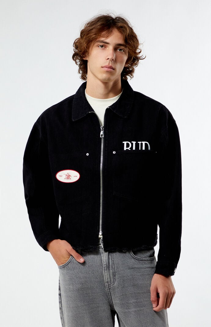 Budweiser Men s by Pacsun for You Denim Jacket in Black Size Large
