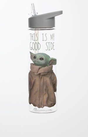 Baby Yoda Good Side Water Bottle image number 1