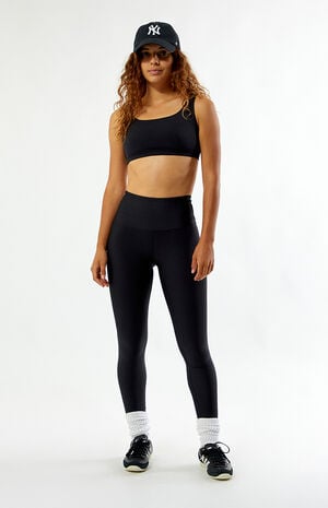 Active Black High Waisted Leggings image number 1