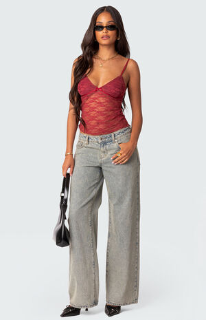 Eira Sheer Lace Tank Top image number 2