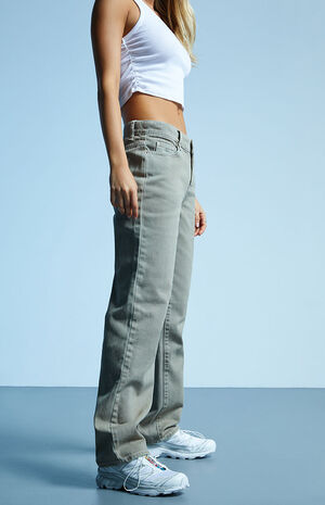 Sage High Waisted Boyfriend Jeans image number 3