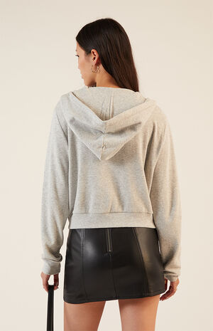 Waffle Knit Full Zip Hoodie image number 3