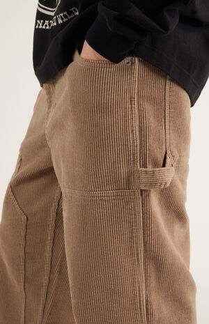 Tan Corduroy Baggy Carpenter Pants image number 2