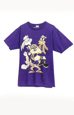 Upcycled Purple Looney Tunes T-Shirt image number 1