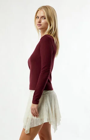 Jodi Long Sleeve Waffle Knit Top image number 4