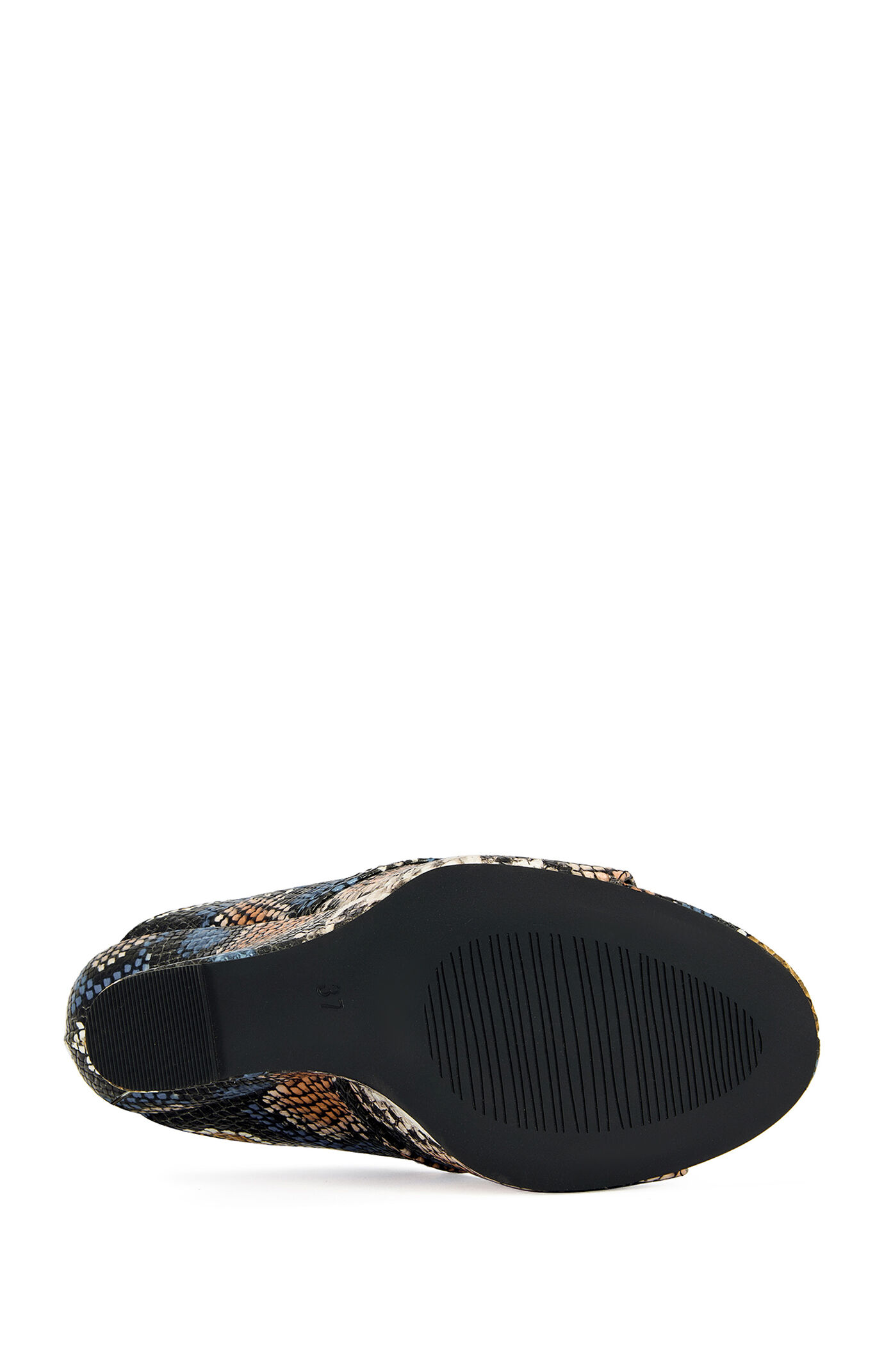 AZALEA WANG Women's Orena Snake Wrap-Around Wedge Sandals