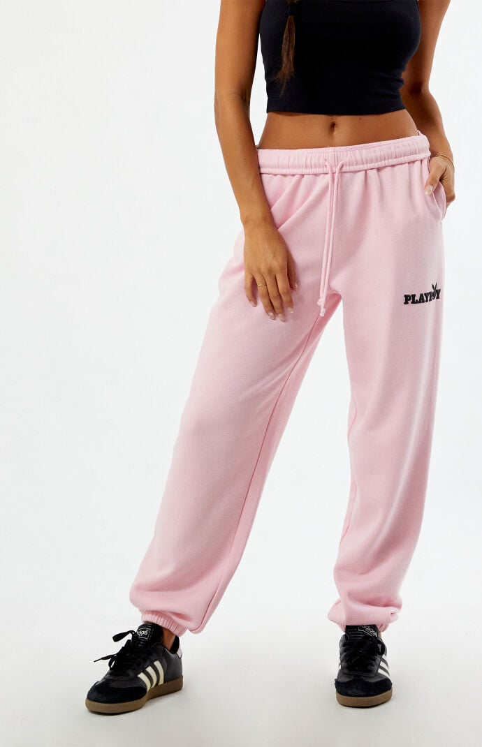 Pink boyfriend sweatpants online